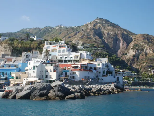 Stunning landscapes of verdant fjords, cerulean ocean waters, and radiant sun rays filling the...