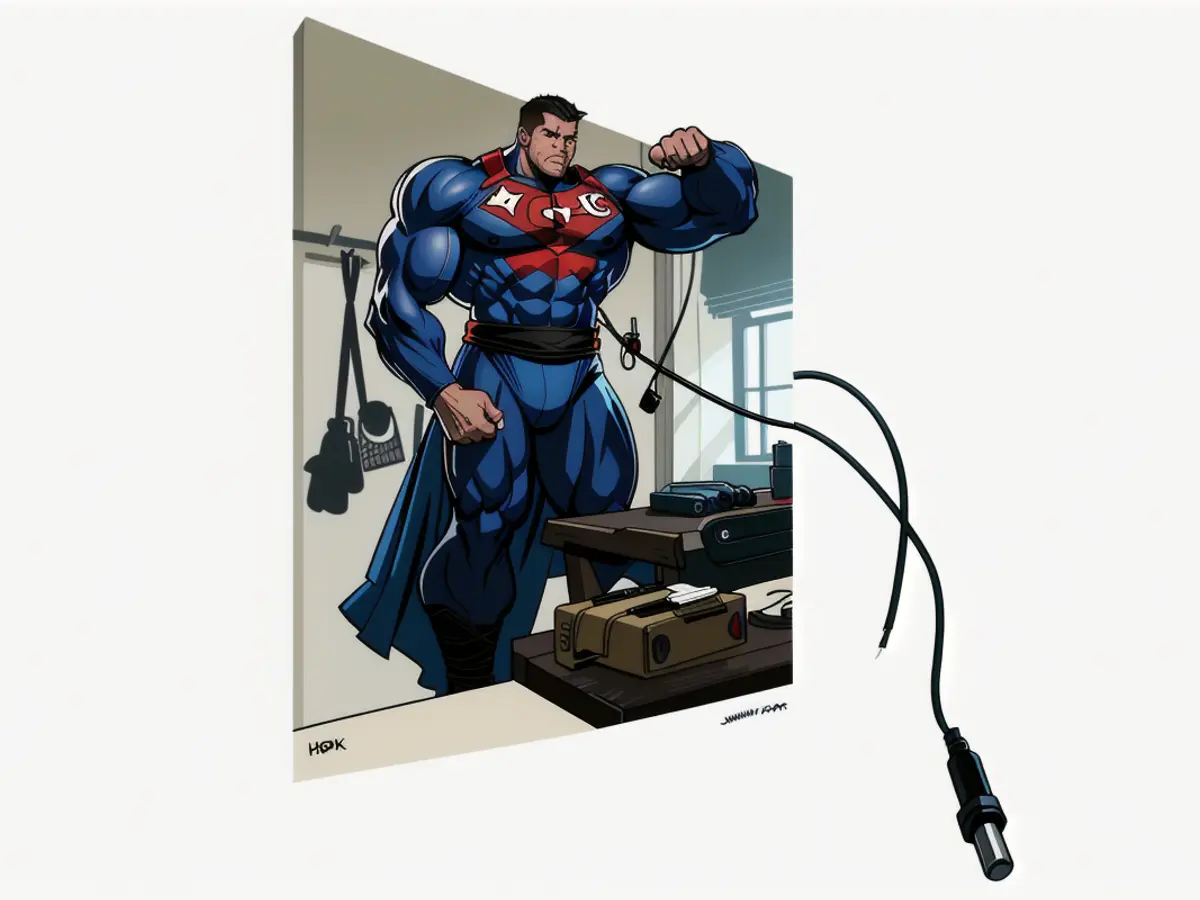 Electronic device charger fitted into a power socket via a connected cable, compatible with multiple types of appliances Electronic device charger inserted into wall socket, compatible with multiple appliances for power usage